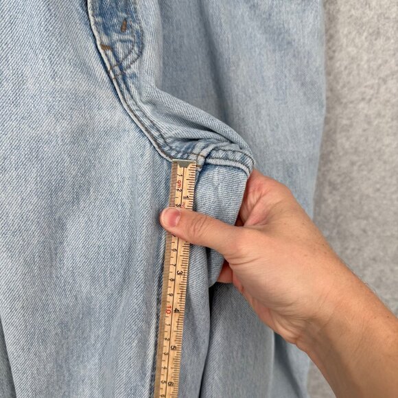 Levis Mens VTG Silvertab Baggy Jeans Size 33 Light Wash Denim Pleated Skater Y2K - Picture 12 of 13